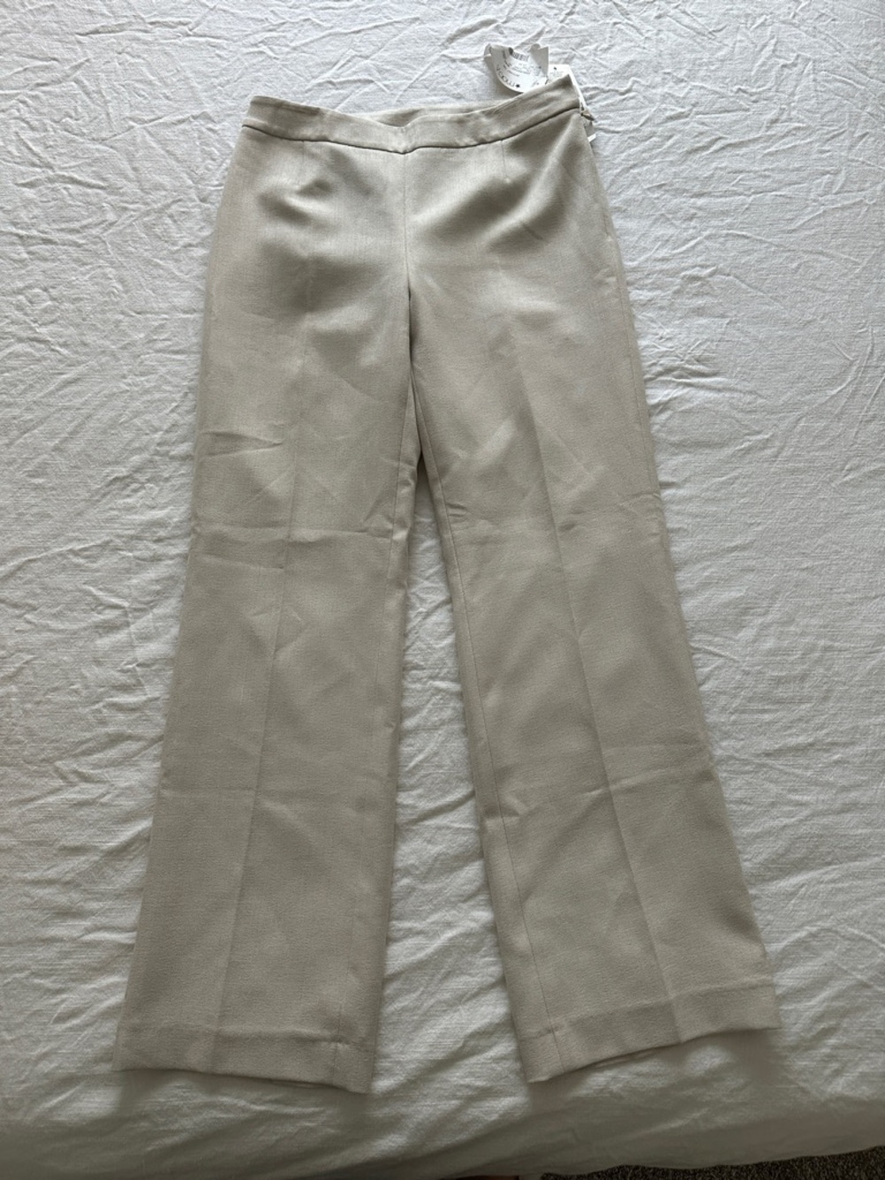 Le Suit Cream Wide-Leg Trousers